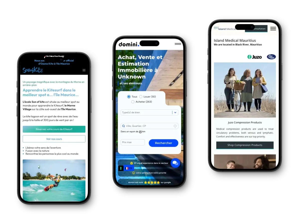 Site web sur mesure transparent